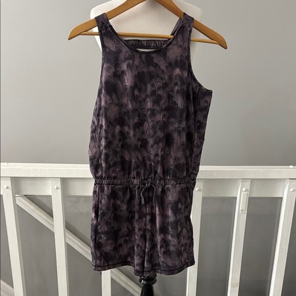 All in Motion Girls' Gray Marble Print Sleeveless Shorts Romper Size XL / 14-16 - Picture 1 of 4